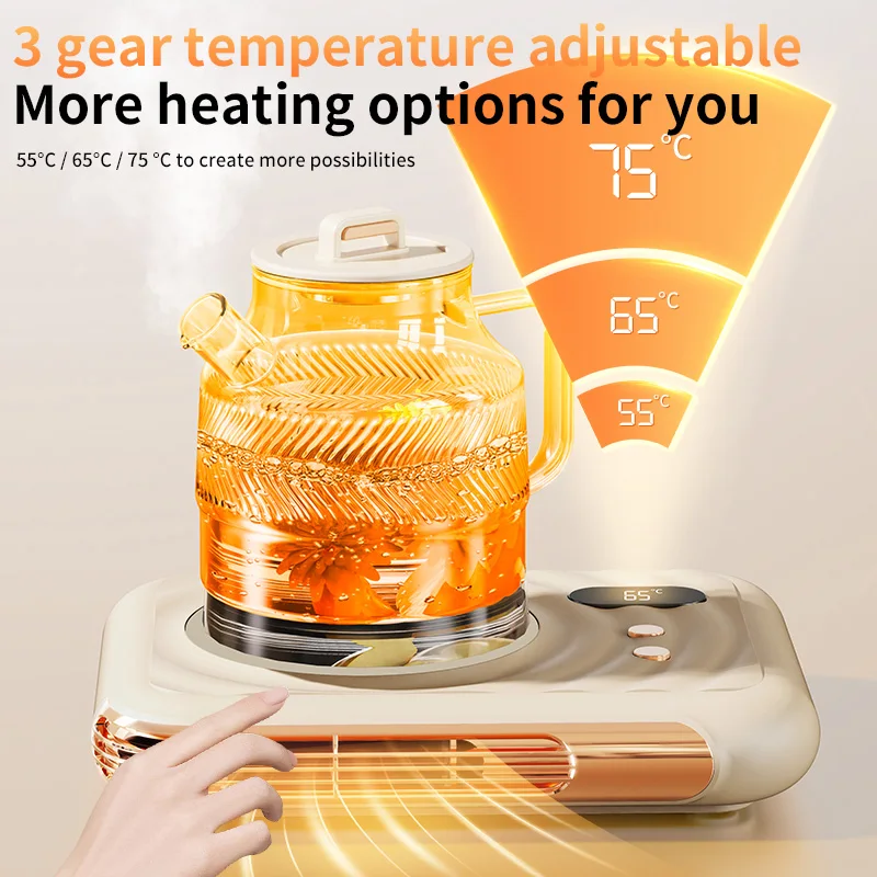 Smart Cup Warmer Efficient Heating 3 Temperature Setting Double Functions For Coffee Candle