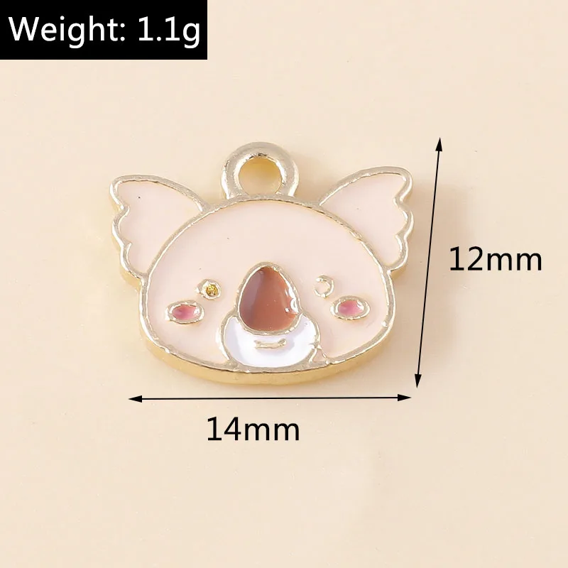 10 stücke Emaille Tier Charms Nette Maus Huhn Elefanten Katze Bee Eule Charms Anhänger für Armband Ohrringe Halskette DIY Schmuck – Detail 22