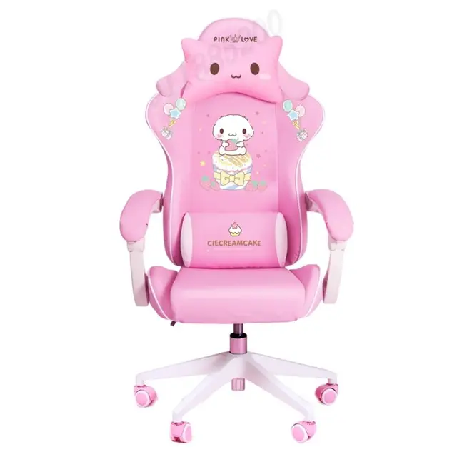 2023 Chair WCG Computer Gaming Chair Reclining Armchair cute cartoon Internet Cafe Gamer Chair Office Furniture