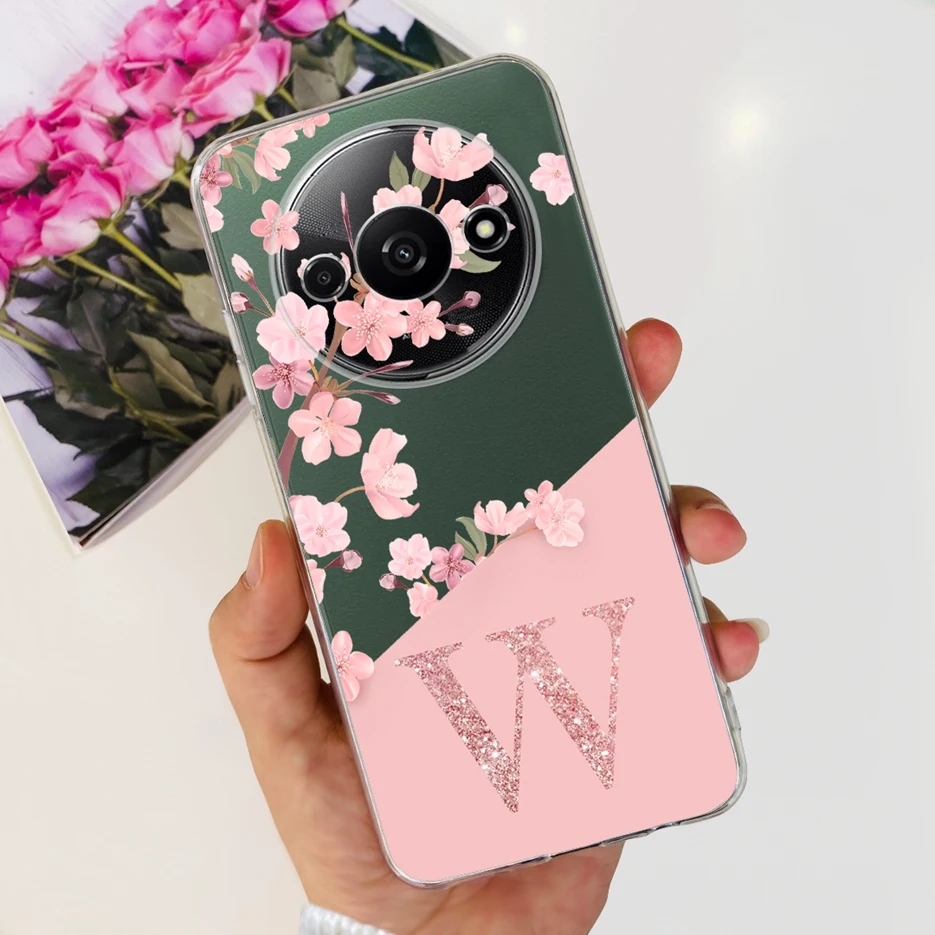 Stylish Clear Silicone Soft TPU Phone Case with Letter Design - 2024 Edition