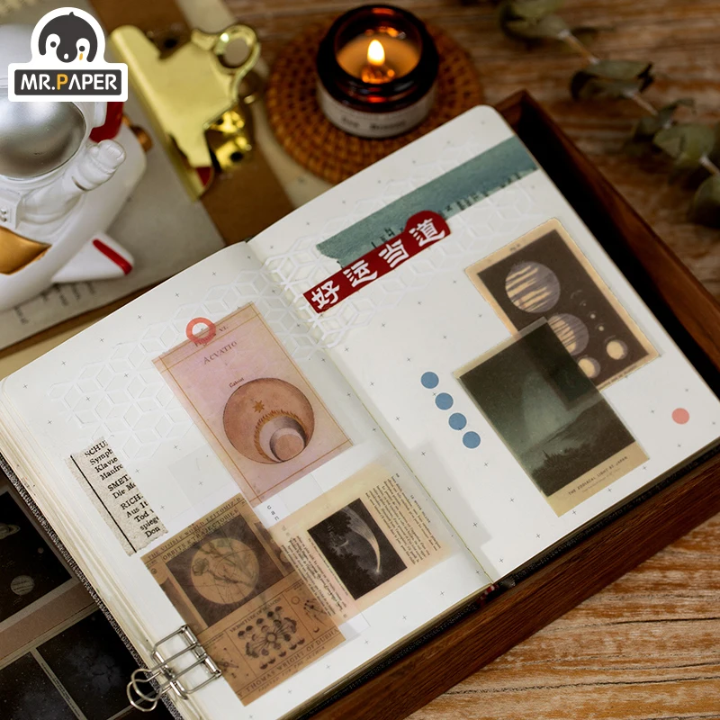 Mr.paper 12 Design Memo Pad Loose Leaf Retro Style Medieval Box Writing Label Office Accessory Stationery School Supplie