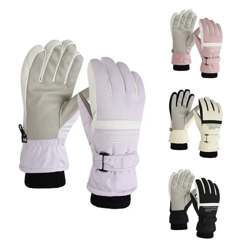 

Warm Gloves Warm Touchscreen Anti Slip Cold Weather Thermal Warm Knit Mittens For Hiking Driving Running Bike Cycling Gloves