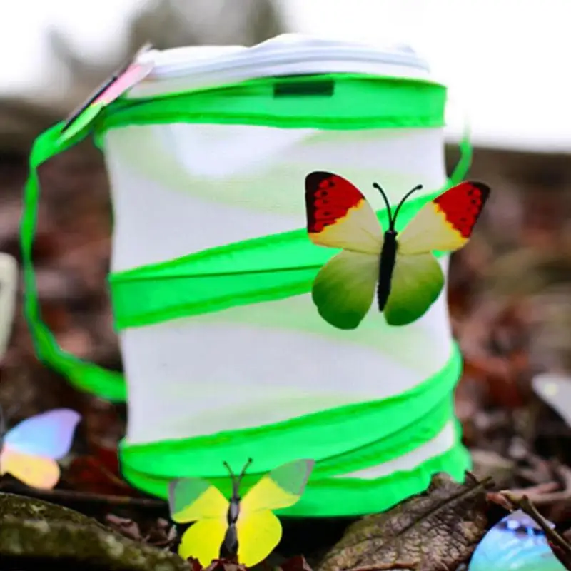 

Folding Insect Mesh Cage Butterfly Dragonfly Mantis Breathable Habitat Cage With Carrying Handles Breeding Feeding Container