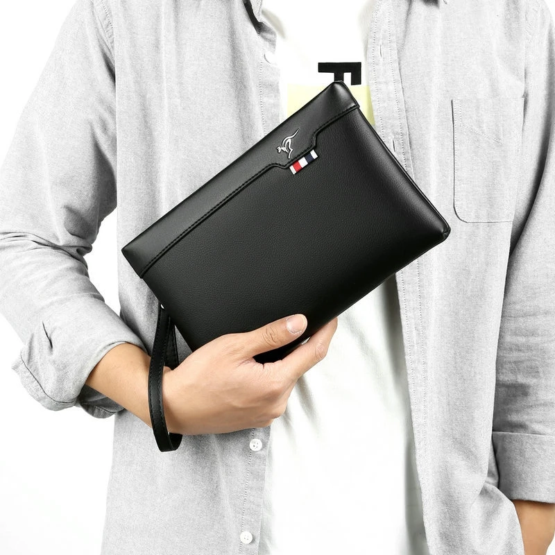 Bag For Men High Quality Printed Leather Men's Business Envelope Handbag  Wallet Card Bag Designer Luxury Bag Sacoche Homme - AliExpress