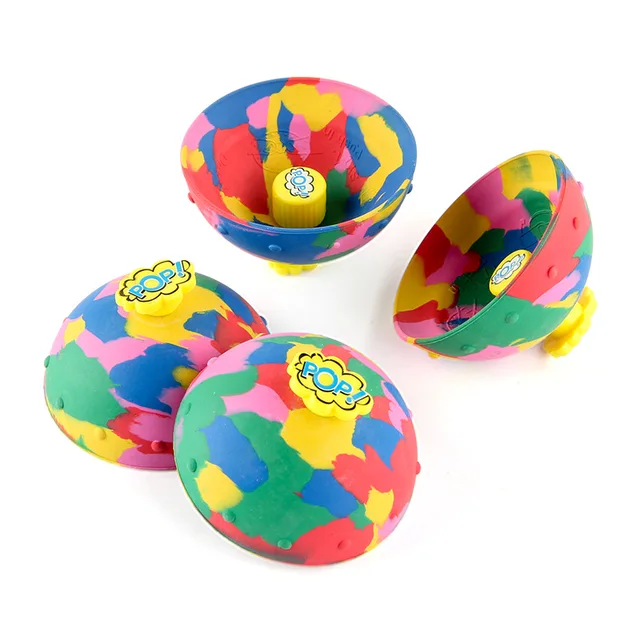 Hip Hop Jump Half Side Bouncing Ball Anti Stress Fidget Toys For Kids Indoor Outdoor Fun Camouflage Pop Bounce Bowl Spinning Top 3