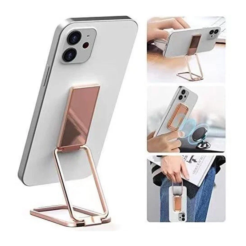 Luxury Cellphone Holder Metal Mobile Phone Stand Square 360° Folding Finger Ring Tablet Alloy Bracket for Samsung iPhone 12 13