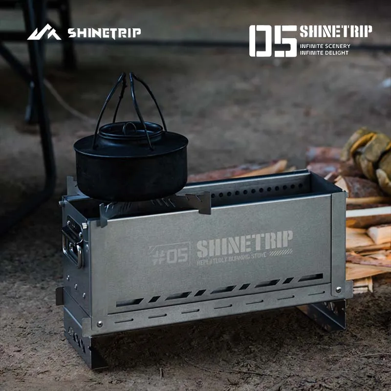 Shinetrip-屋外ポータブル調理器具、ステンレス鋼、キャンプigtセミ