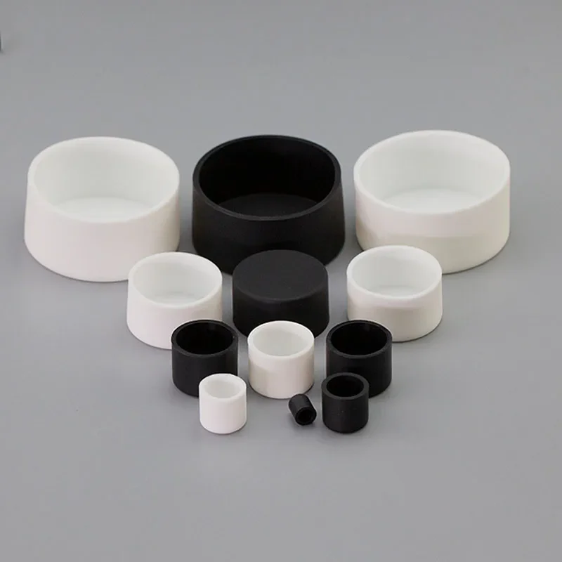 3mm-60.5mm Black/White Silicon Rubber Caps Blanking End Cover Protectors For Round Pipe/Furniture