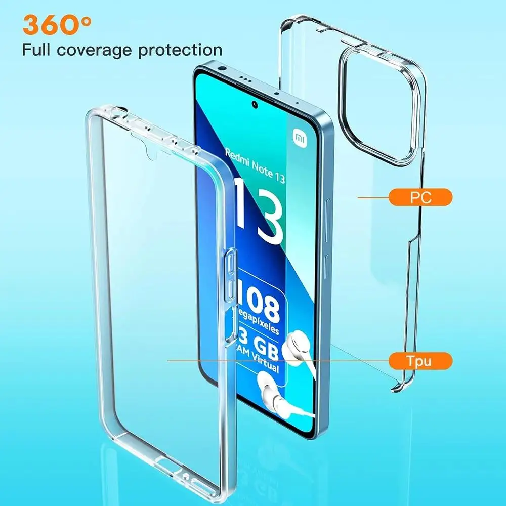 360° Full Body Shockproof Silicone & PC Hard Cover Case