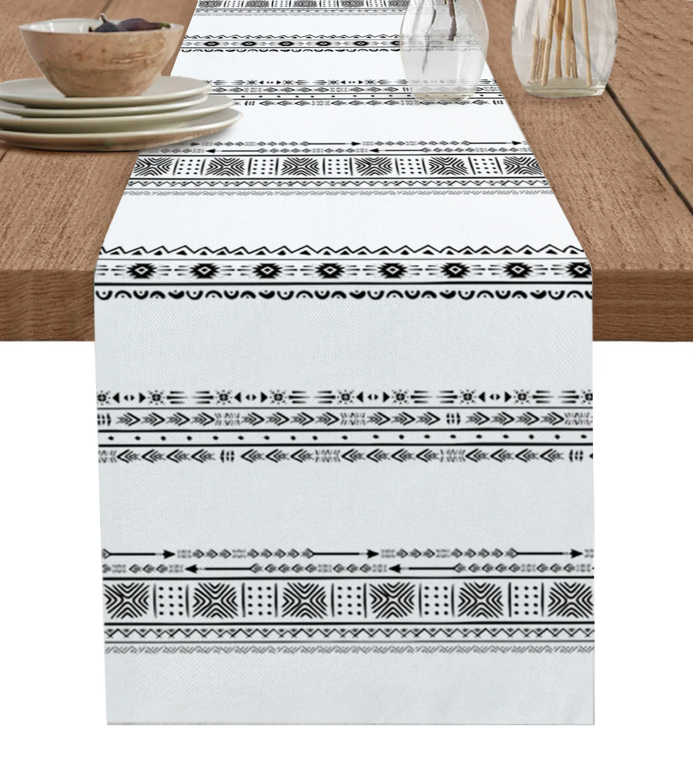 

Hand Drawn Lines Arrows Geometry Table Runner Decoration Home Decor Dinner Table Decoration Table Decor