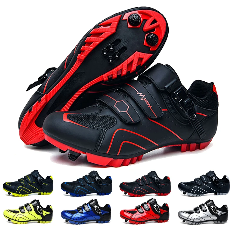 Cycling Shoes Mtb Shoes Cycling Speed Sneakers Men's Flat Road Cycling Boots Clip On Pedals Spd Mountain Bike Sneakers