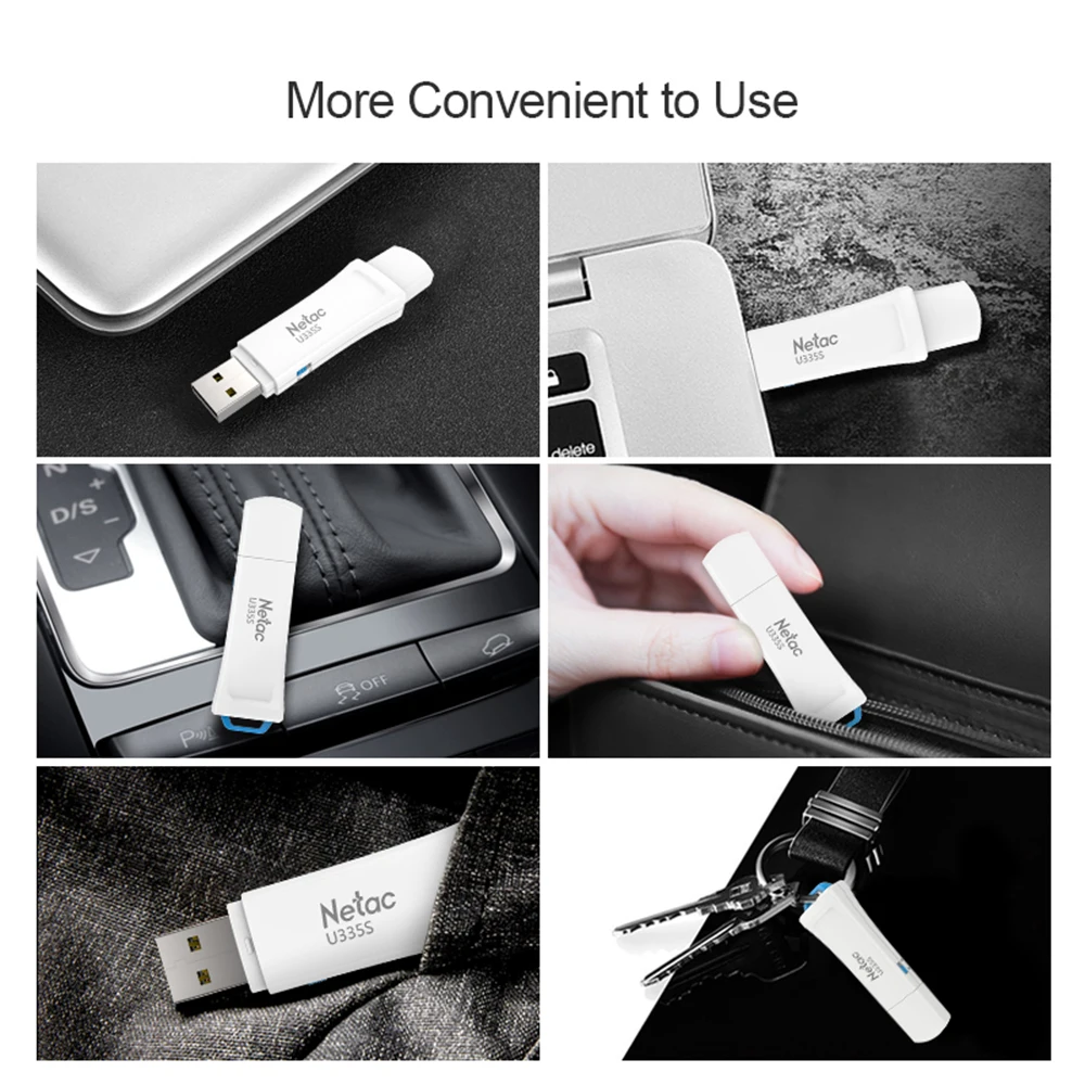 Netac USB 3.0 Flash Drive 64gb 128gb Write Protection Encryption Waterproof Drive For Computer TV
