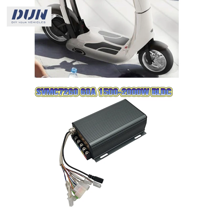

SVMC7260-M 60A 48-72v Hall BLDC Motor Controller For for QS Hub Wheel Motor