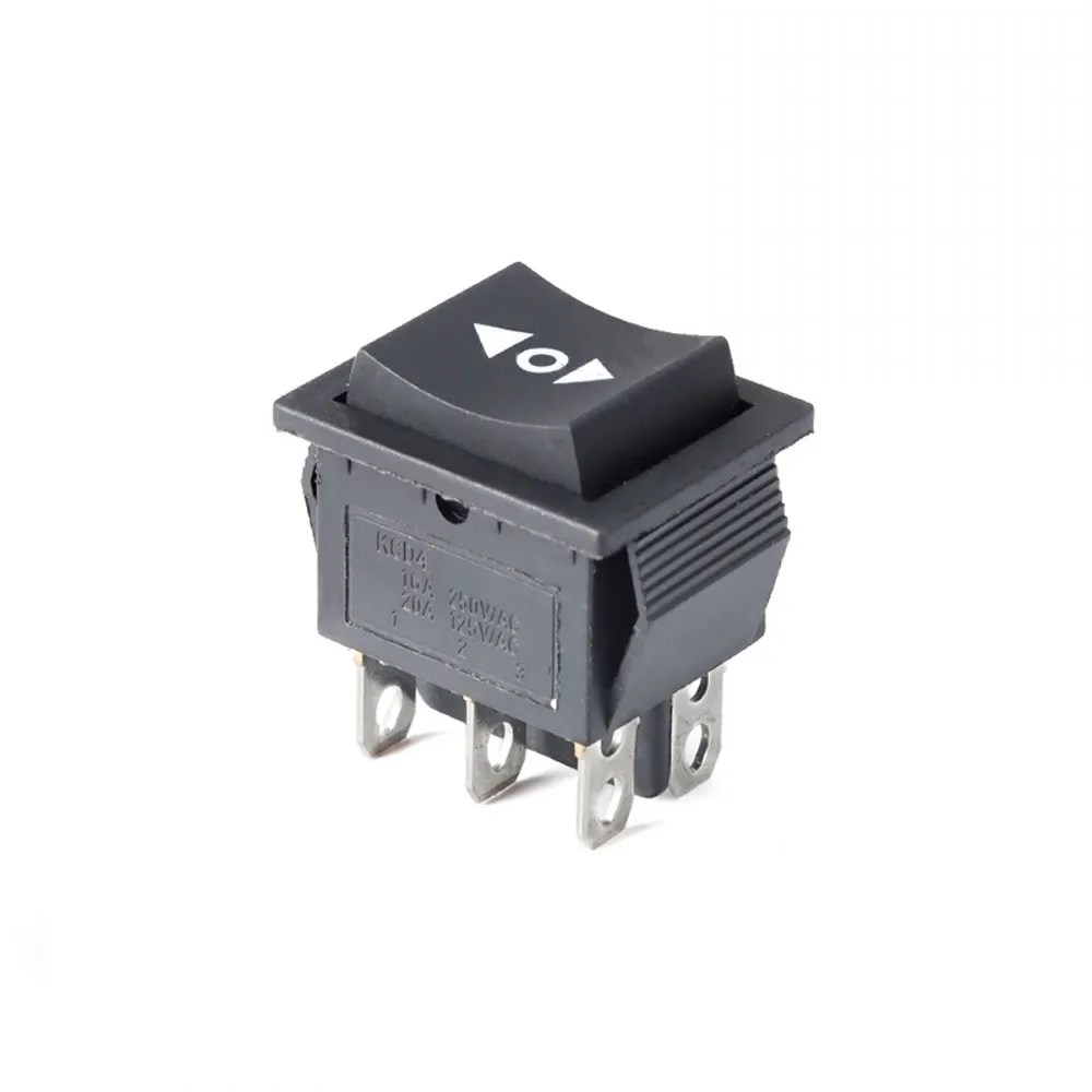 On Off-On Reset, 3 posições, 6 pinos, 16A, 250V, 20A, 125V