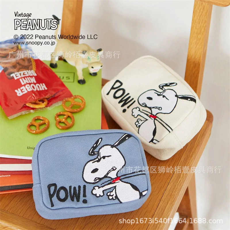 

Snoopy Clutch Cartoon Cute Three Color Cosmetic Bag Embroidery Storage Bag Personalized Small Items Portable Storage Bag