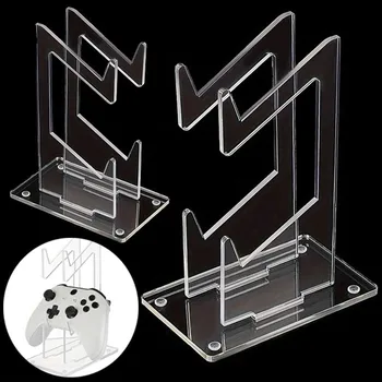 Supporto per controller di gioco a due piani 1PC Rack di archiviazione in acrilico Staffa per controller di gioco Accessori di montaggio Supporto per cuffie da gioco