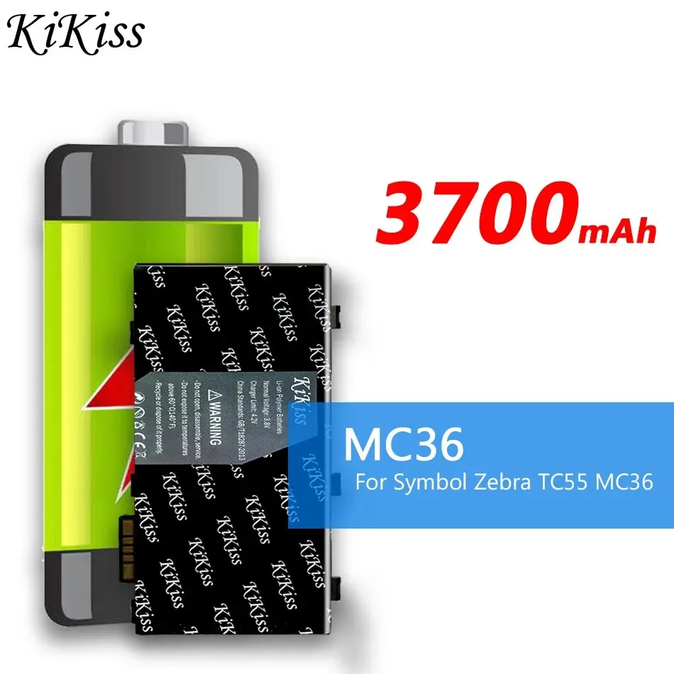 

KiKiss Battery MC 36 (82-164807-0) 3700mAh For Motorola Moto Symbol Zebra TC55 MC36 821648070 Replacement Bateria