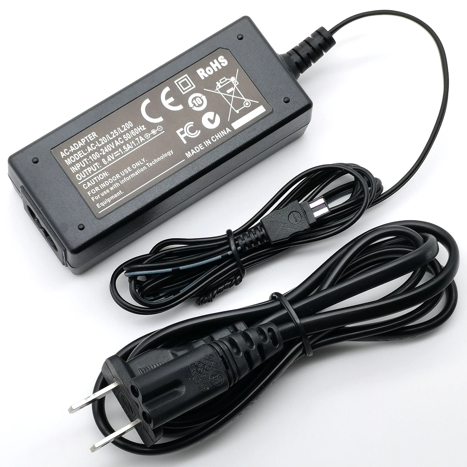 8.4V 1.7A AC Adapter Charger For Sony HandyCam DCR-SX41/SR68/SR80/SR82 - Replacement For AC-L25