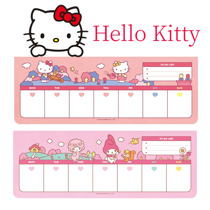 50Pcs Hello Kitty Memo Paper Note Notes Desktop Weekly Plan Daily ...