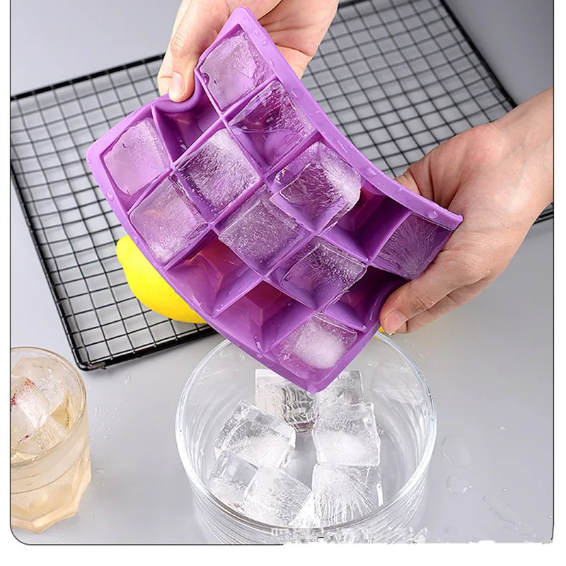 Square Ice Cube Mold Silicone  Large Silicone Ice Cube Tray - 24 Grid Ice  Cube Mold - Aliexpress