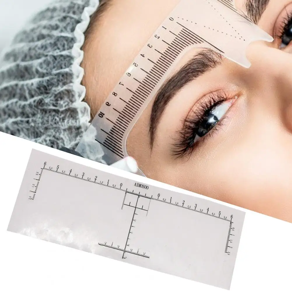

20Pcs Disposable Eyebrow Ruler Three-Point Positioning Eyebrow Tattoo Position Ruler Guide Makeup Eyebrow Measure