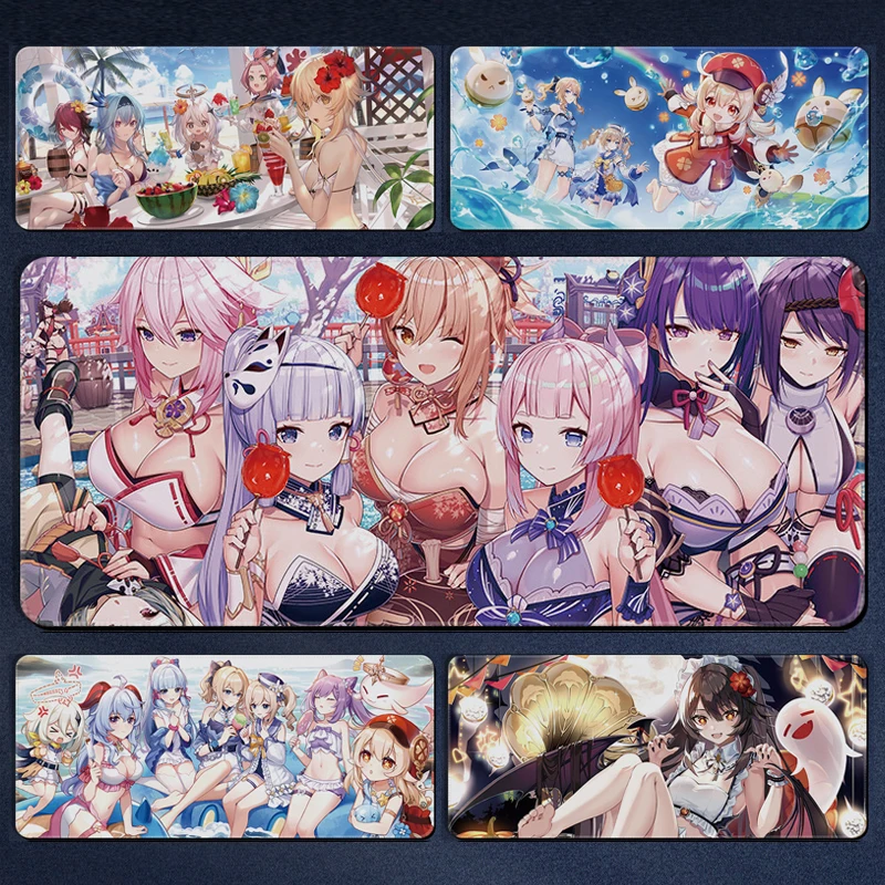 

XXL Mousepad Gaming Cartoon Mouse Keyboard Pad Genshin Impact