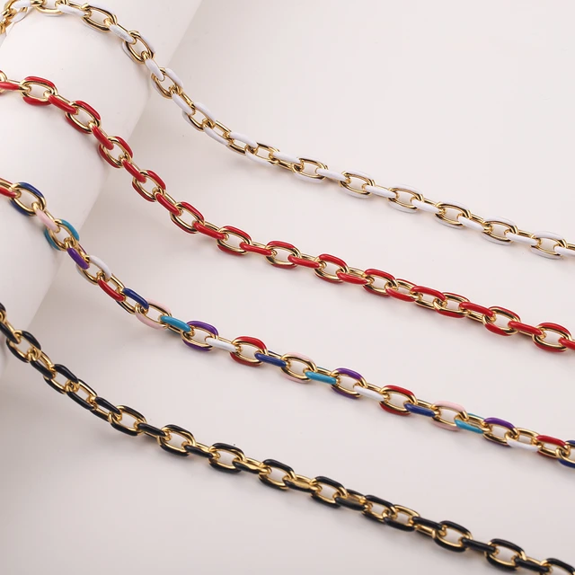 Wholesale 18K Gold Plated Chains Gold Color Plated Stainless Steel Necklace  Chain for Jewelry Making DIY Necklaces Bracelet - AliExpress