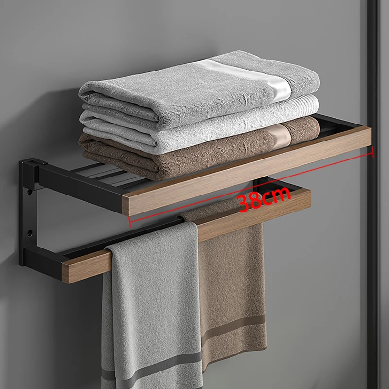 Porta Asciugamani da Bagno, Porta Asciugamani Adesivo o Piercing, Barre Porta Asciugamani da Parete 2 Barra Acciaio Inossidabile, oro, 42 cm | Leroy Merlin