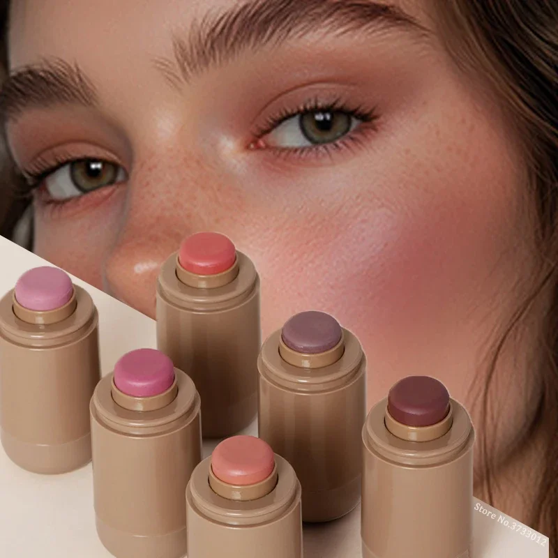 Creamy Bronzing Blush Stick Hydrating Waterproof Lipstick Cheek Tint High Pigment Multi-tone Soft Mauve Matte Rouge Contour blush stick