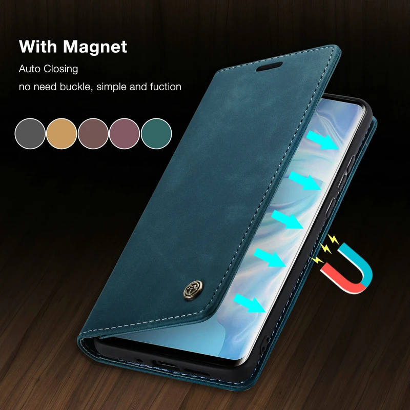 ALAMO Custodia In Pelle Retrò Per Xiaomi Redmi Note 10 4G / Note 10S, Portafoglio A Libro Con Slot Per Carte E Supporto - Rosso