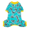Dog Pajama for Small Dogs Cotton Soft Material Stretchable Puppy Clothes for Chihuahua Yorkie Dinosaurs Design Pet Apparel 5
