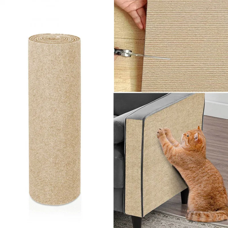 7 Sizes/Colors Cat Scratcher Mat Trimmable Cat Carpet Cat Scratching Carpet Corner Wall Cat DIY Scratch Sofa Furniture Protector