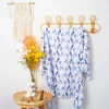 HappyFlute 120*110CM Random Digital Print Bamboo Cotton 2Layer Super Soft Muslin Swaddle High Quality Newborn Baby Bath Wrap 3