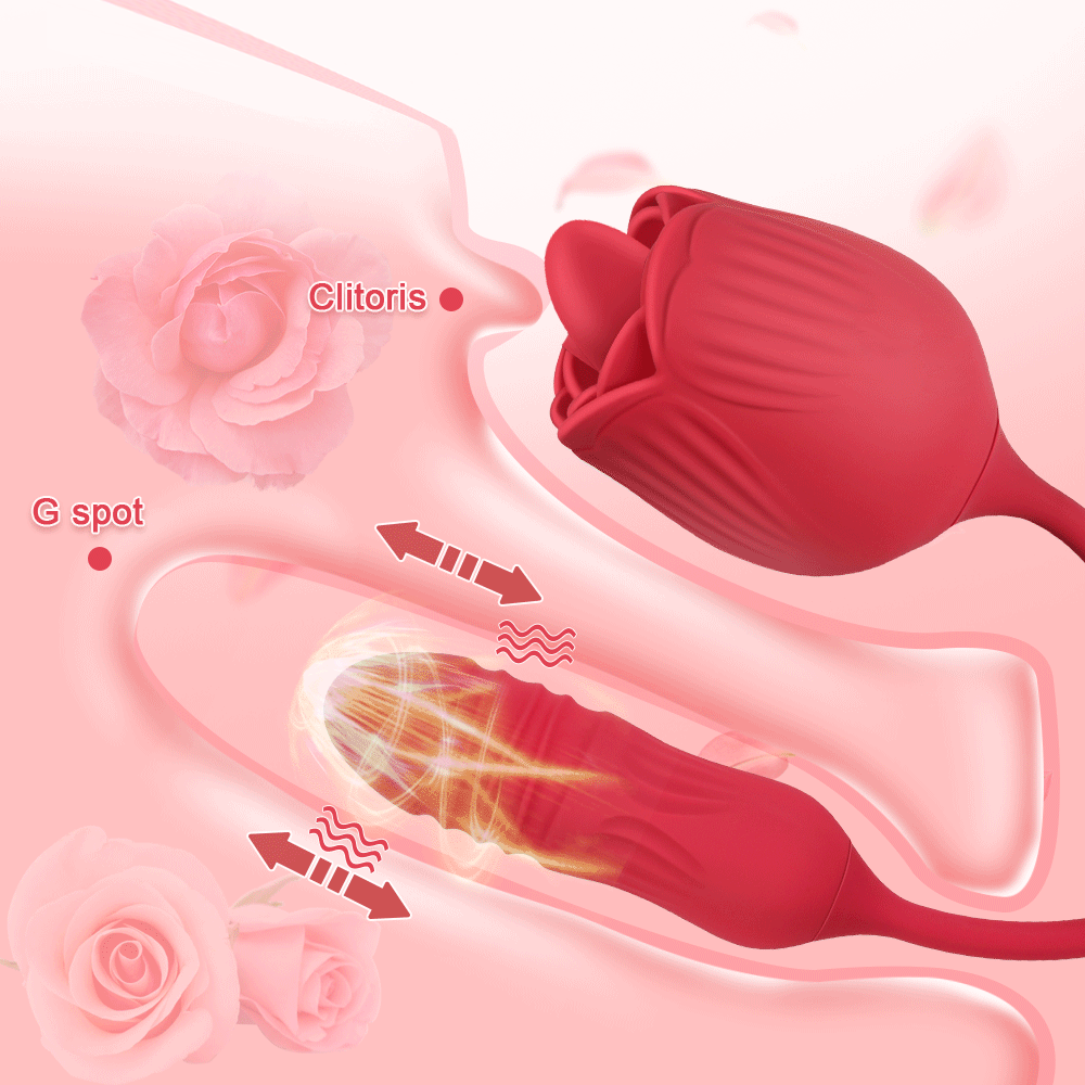 Rose Shape Vagina Sucking Vibrator Intimate Good Nipple Sucker Oral Licking Clitoris Stimulation Powerful Sex Toys for Women