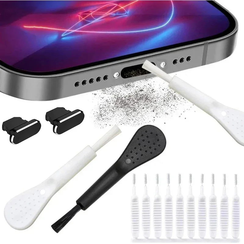 Dust cleaning brush for mobile phones