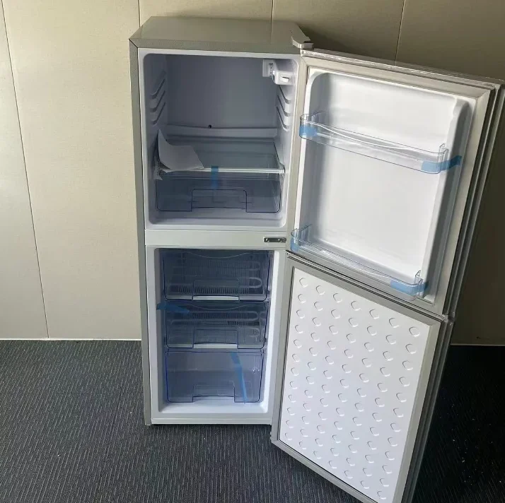 D 128L Home small two-door double-door dormitory rental room office refrigeration refrigeration small refrigerator