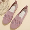 Women Slip on Flat Breathable Knitted Sneakers Women Spring Comfort Soft Sole Casual Shoes Woman Plus Size Slip on Walking Shoes 6