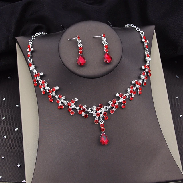 Set Gioielli Sposa Argento - Collana, Braccialetto E Orecchini Con Strass Per Cerimonia - Foto 8