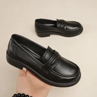 Women's Casual Loafers Slip On Leather Shoes Lightweight Walking Shoes Moccasins Classic Penny Loafer Flats Boat Shoes - Image 2