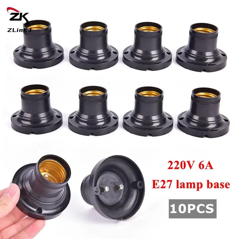 Lamp Holder Lamp Bulb Holder Socket Converter Lamp Base Lamp Socket Adapter DIY Lighting Accessories 10pcs/lot E27 60W Light Base Holder Socket Home Office LED Bulb Lamp Adapter Fitting Converter Stand