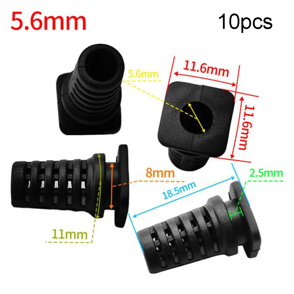 10PCS Cable Gland Connector Kit Rubber Strain Relief Cord Power Tool Cable Sleeves 2.8mm-5.6mm Cable Sleeve Wire Connectors