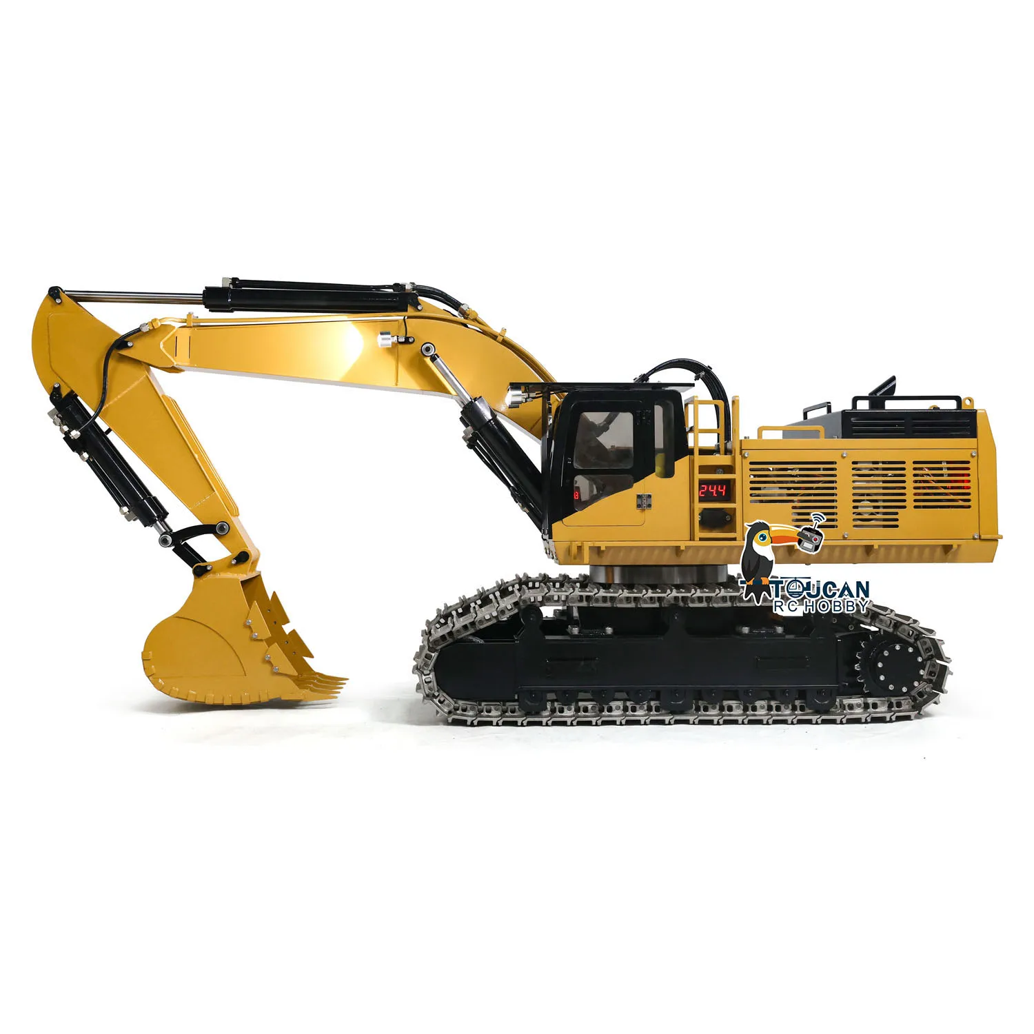 업그레이드된 RTR 385CF RC 유압 굴삭기 1/8 헤비 듀티 메탈 대형 굴착기 원격 제어 건설 차량 TH23891