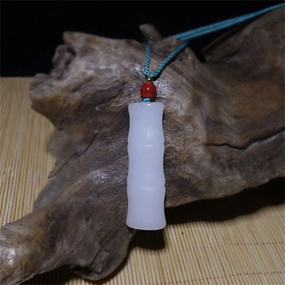 Natural Jade Peace Buckle Carved Bestseller 2022 Product Pendant Handmade Boho Necklace Couple Gift Nick Girl PersonalizedCute