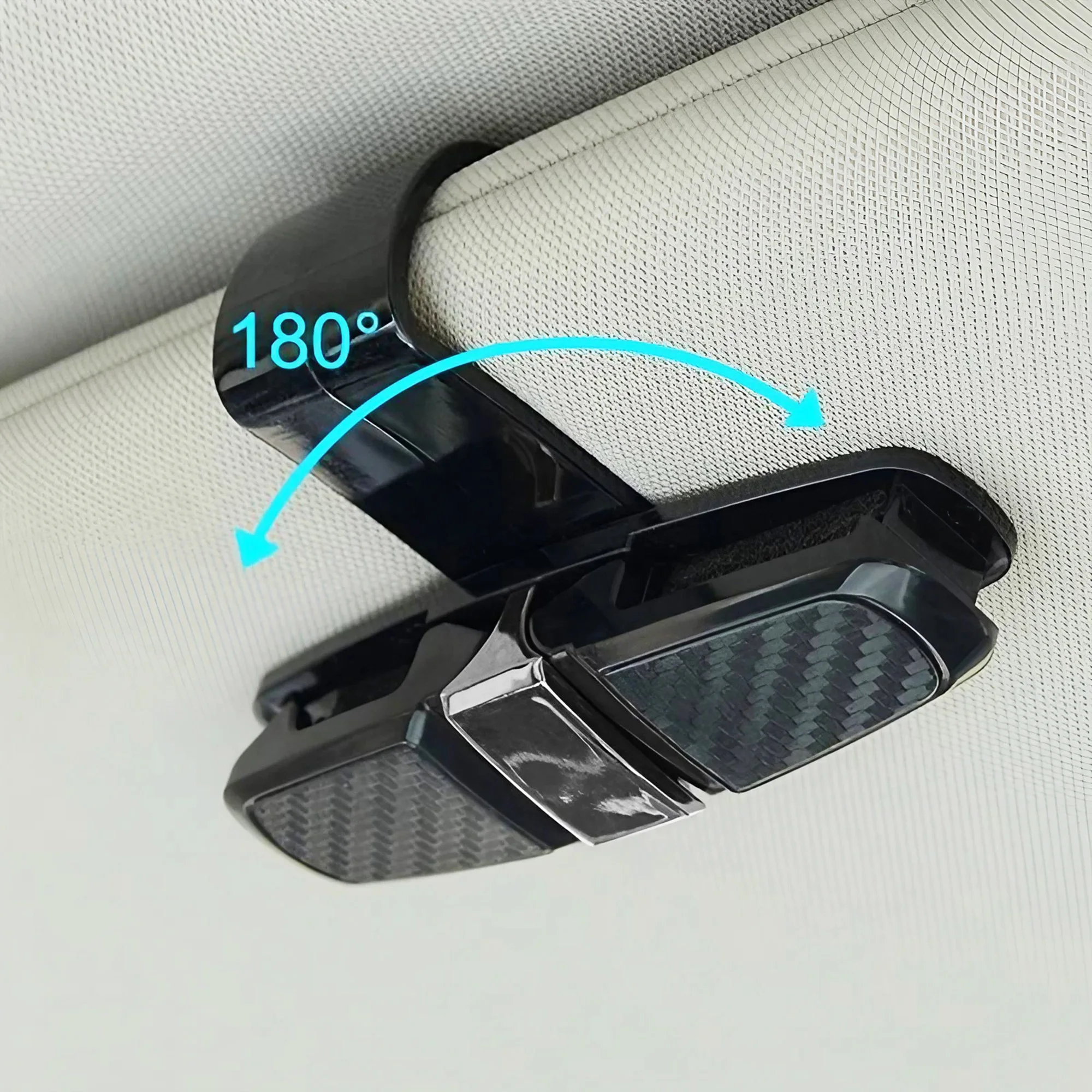 Universal Car Sun Visor Glasses Holder with Ticket Card Clip