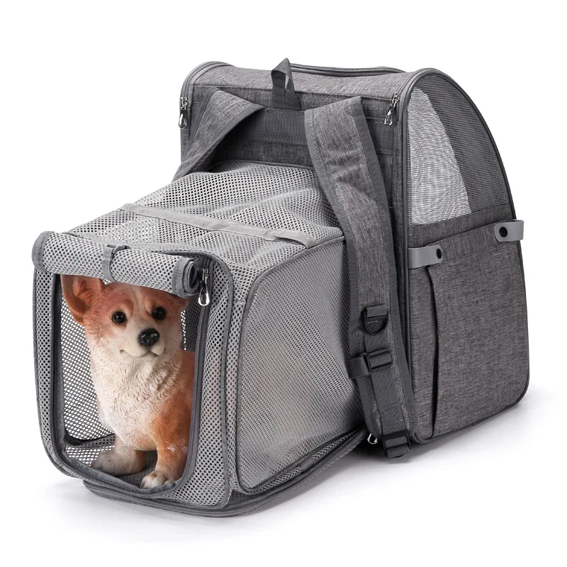 

Multifunctions Large Capacity Pet Outdoor Double Shoulders Bags Portable Foldable Puppy Carrier Cat Backpack Accessories