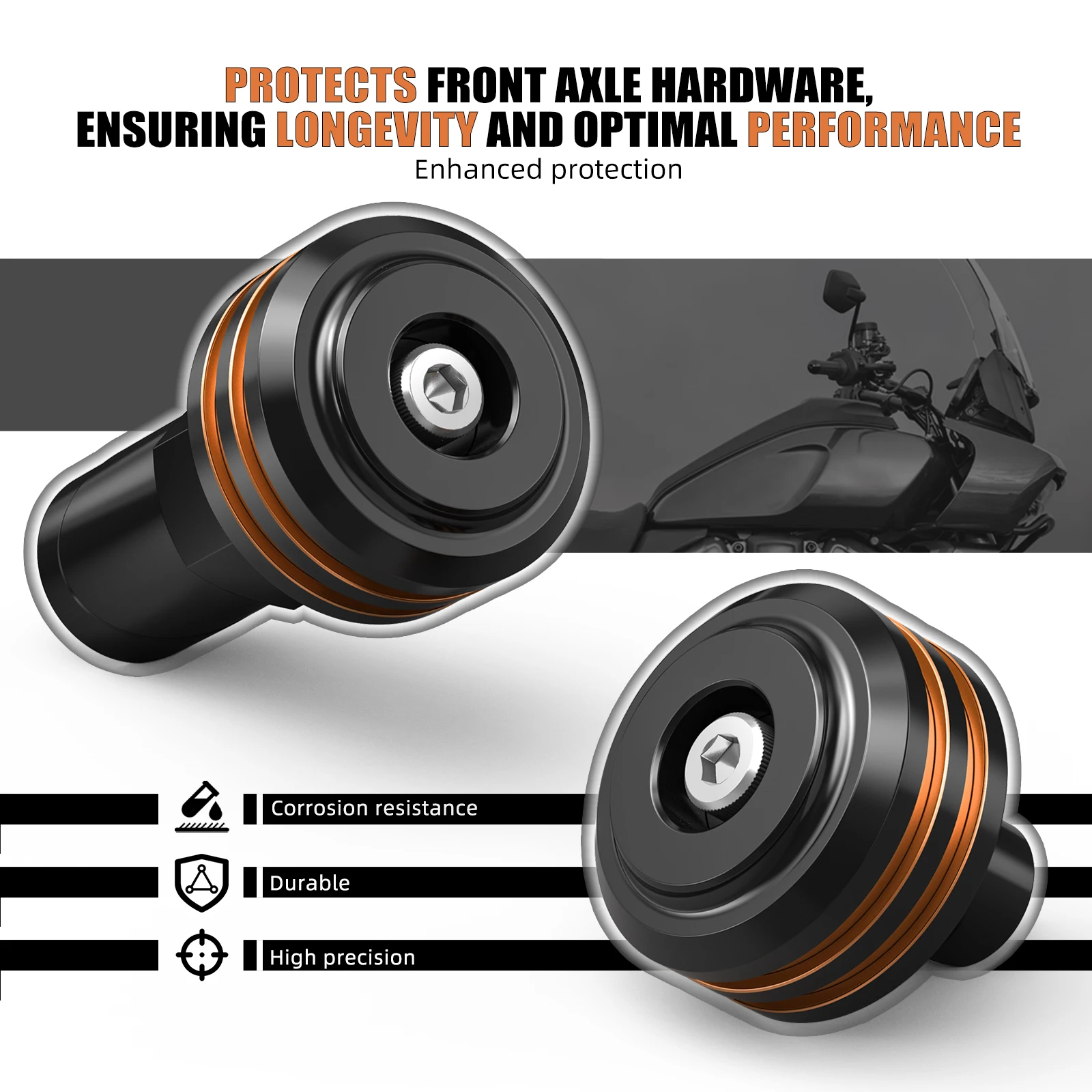 Für Harley Sportster S RH1250S 2021-2024 Vordere und Hintere Achsmutterabdeckungen Pan America 1250 RA1250 Spezial RA1250S CVO RA1250SE 2024 – Detail 5