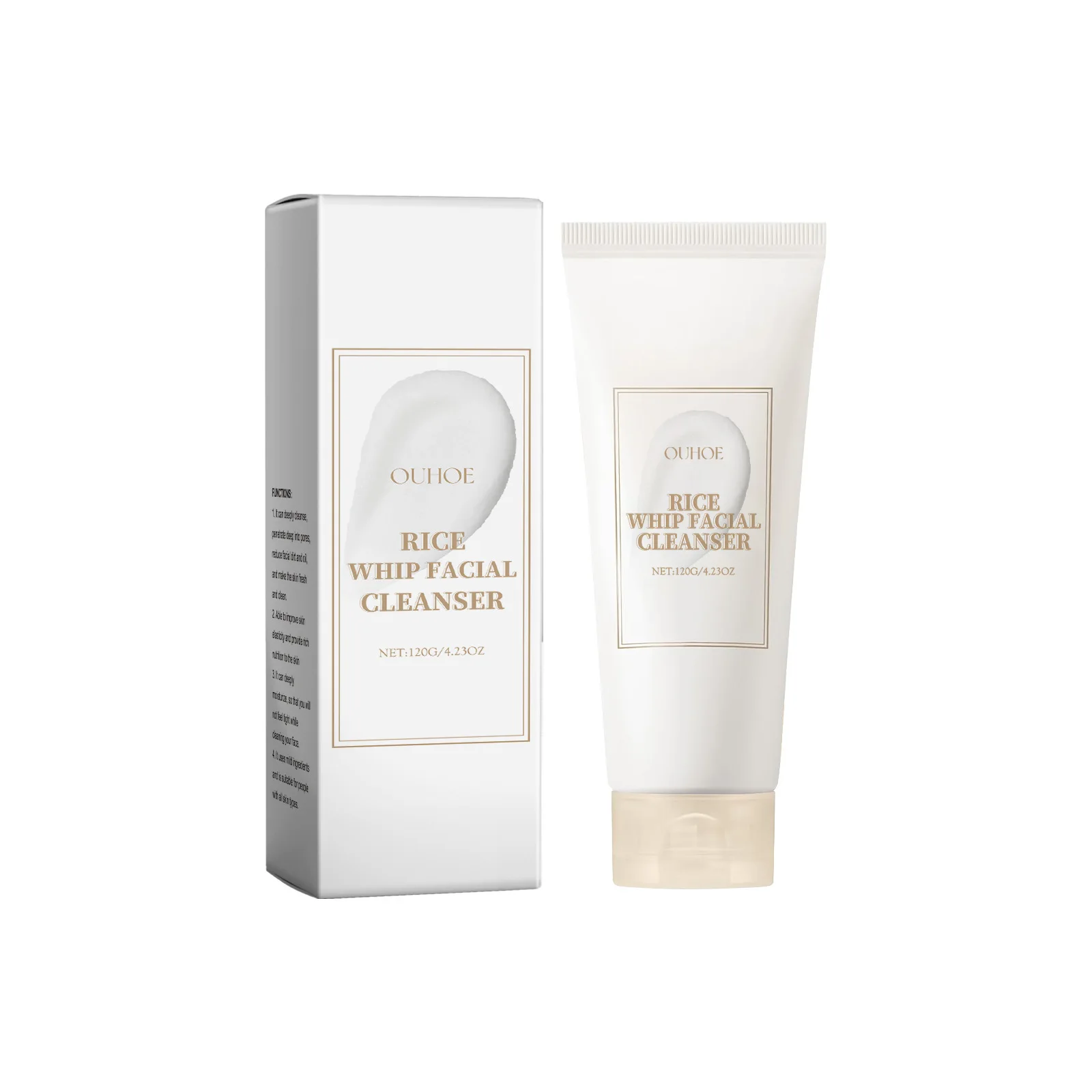 Rice Face Wash Cleanser Oil Control Purifying Cleansing Pores Moisturizing Brightening Soothing Rejuvenation Foam Glow Skin Care 2