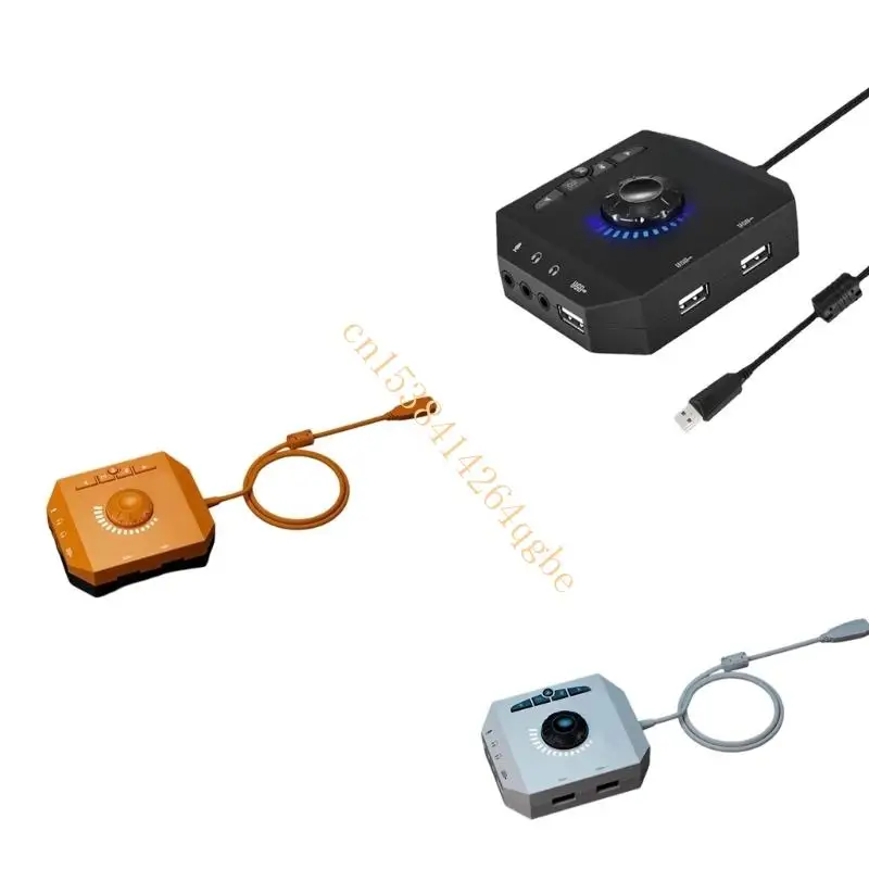 PC용 외부 USB 사운드 변환기 헤드폰 및 마이크용 다중 포트 T5UE