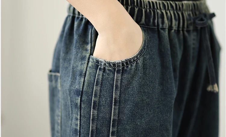 Loose Fit Straight Leg Jeans High Waist Cotton Polyester Blend Casual Wide Leg Pants Heavy Embellishment Bootcut Trousers
