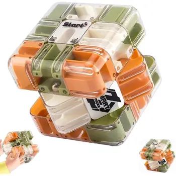Large 3D Labyrinth Cube Puzzle, 3D Puzzles Maze Cube Ball Puzzle, Spatial AwarenBrain Training Toy or StrRelie & Logic Developme 1